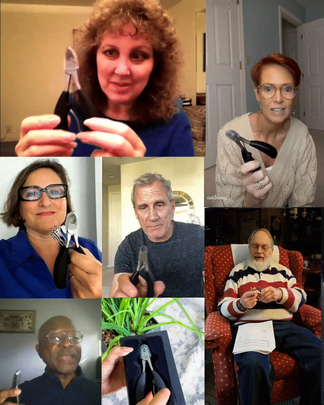 A collage of diverse people using Swissklip toenail clippers, emphasizing the product's popularity and positive customer reviews for the "about us Swissklip" section.